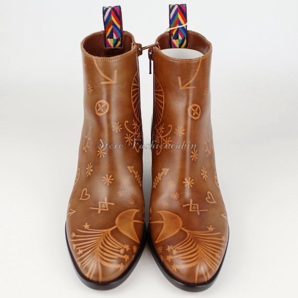 New Valentino Garavani Embossed Leather Bootie - Picture 3 of 12